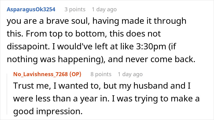 Comments from a chaotic wedding described as sounding like a wedding on The Sims shared by a woman.