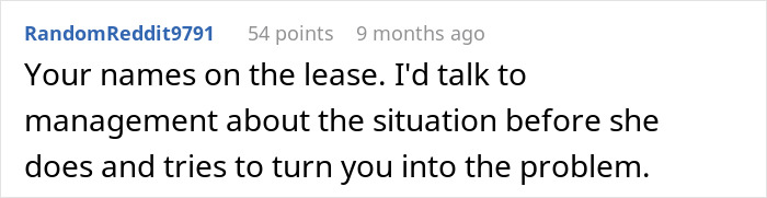 Comment on a forum discussing a roommate dispute where a woman stands her ground after being asked to move out for nursery space. Comment on a forum discussing a roommate dispute where a woman stands her ground after being asked to move out for nursery space.