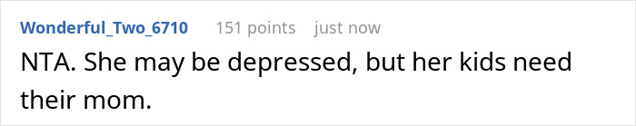 Screenshot of an online comment discussing a man playing chef for his sister&rsquo;s kids while she sleeps till noon.