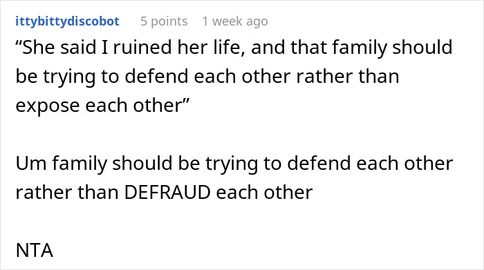 Reddit comment discussing family conflicts over exposing sister’s fake cancer and refusing to come clean. Reddit comment discussing family conflicts over exposing sister’s fake cancer and refusing to come clean.