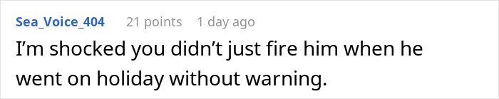 Screenshot of an online comment reacting to a brother-in-law starting a kitchen renovation then going on vacation unexpectedly.