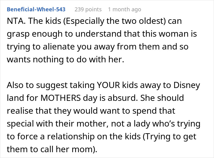 Stepmom throws a hysterical fit as kids refuse to celebrate Mother&rsquo;s Day together, making their lives difficult.