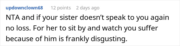 Screenshot of a social media comment discussing a prank gone wrong and the sister&rsquo;s reaction leading to revenge.