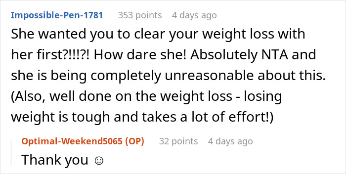 "I Was So Confused And Shocked": Woman Called Selfish By Bride Because She Lost Some Weight "I Was So Confused And Shocked": Woman Called Selfish By Bride Because She Lost Some Weight