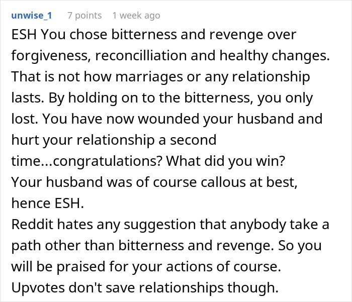 Man upset after skipping wife&rsquo;s first Mother&rsquo;s Day to spend time with his mom, causing hurt feelings and tension.