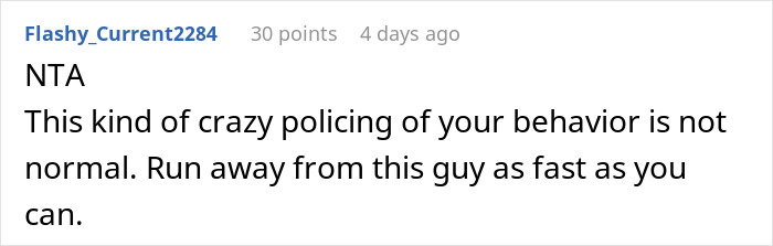 Screenshot of an online comment discussing accusations of micro-cheating after finding an old photo on girlfriend&rsquo;s chest.