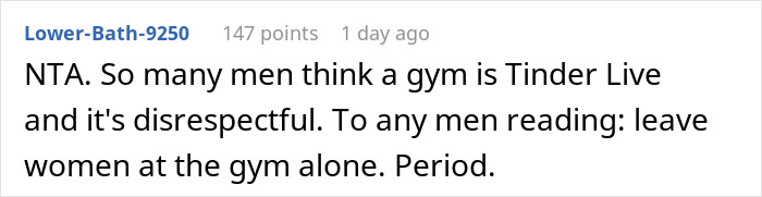 Woman at the gym firmly rejecting a man's fist bump attempt while focusing on her workout without making friends