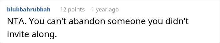 Comment from a user discussing rebooking a flight to avoid babysitting a niece on an online forum. Comment from a user discussing rebooking a flight to avoid babysitting a niece on an online forum.