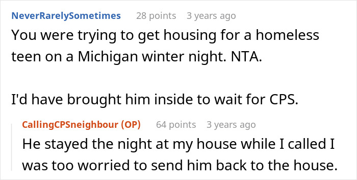 Discussion about a mom throwing kid out on a cold Xmas night for not making bed and neighbors calling CPS. Discussion about a mom throwing kid out on a cold Xmas night for not making bed and neighbors calling CPS.