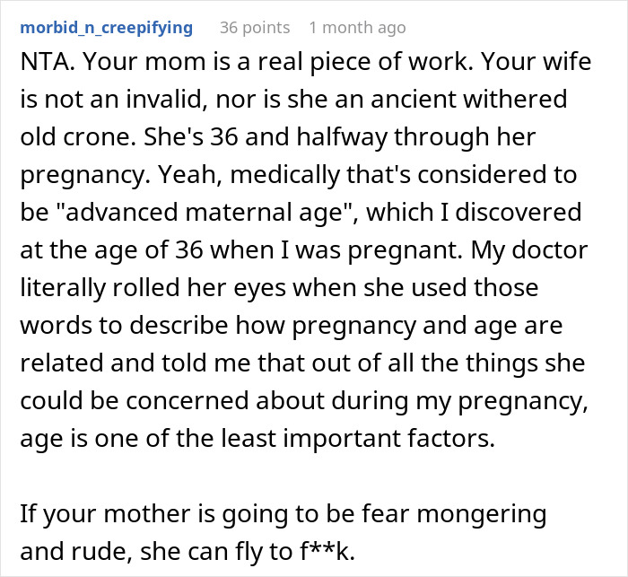 Commenter reacts to MIL&rsquo;s unhinged pregnancy remarks causing son to kick her out in family dispute over wife&rsquo;s pregnancy.