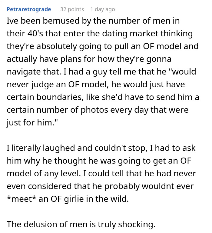 Man discussing dating influencer-like women and a friend giving him a reality check about unrealistic expectations. Man discussing dating influencer-like women and a friend giving him a reality check about unrealistic expectations.