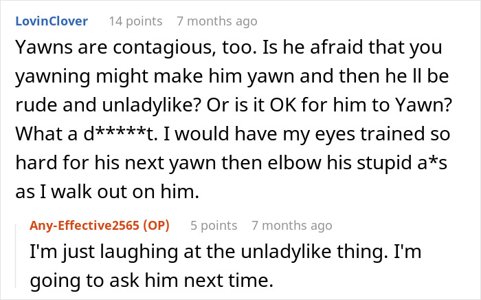 Man elbows sleeping fianc&eacute;e over yawning, causing her to snap and storm out of the bedroom in frustration.