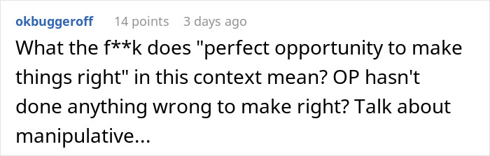 Comment criticizing the manipulative nature of a husband asking to pay for stepson’s surgery in AITAH discussion thread. Comment criticizing the manipulative nature of a husband asking to pay for stepson’s surgery in AITAH discussion thread.