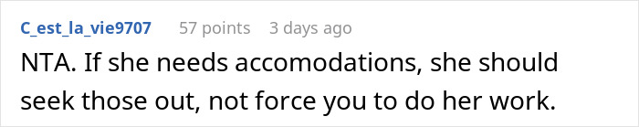 Screenshot of an online comment discussing a woman at risk of not graduating after failing to contribute to a shared thesis.