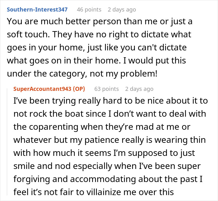 Reddit conversation about a man demanding his ex rehomes her cats due to his new wife&rsquo;s severe allergy.