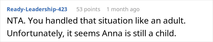 Screenshot of an online comment defending a woman who is blunt about why she can’t travel with her friend. Screenshot of an online comment defending a woman who is blunt about why she can’t travel with her friend.
