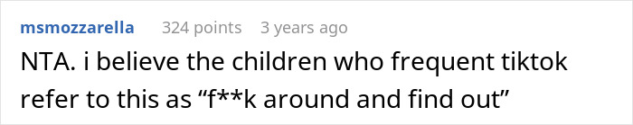 Text post showing a Reddit comment discussing TikTok slang, related to a man furious after wife removes him from delivery room prank.