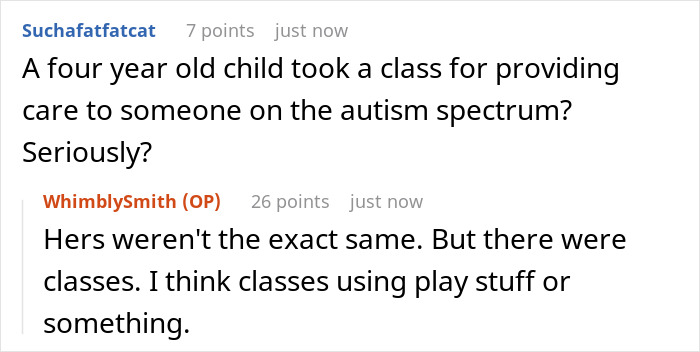 Online discussion about a 17-year-old refusing to take classes for babysitting autistic stepbrother care. Online discussion about a 17-year-old refusing to take classes for babysitting autistic stepbrother care.