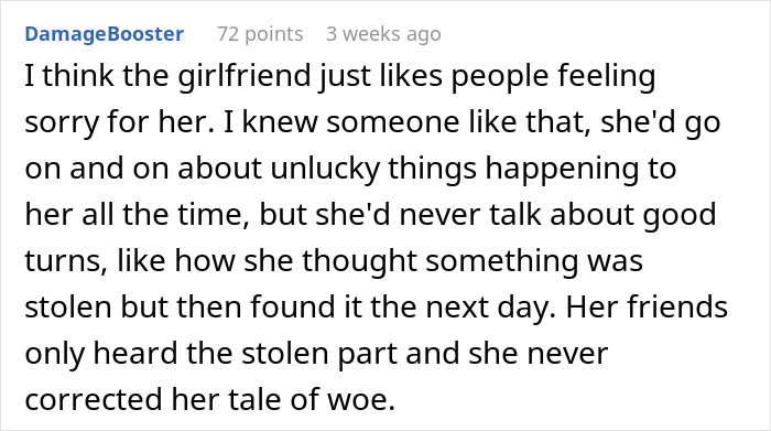 Comment explaining how the girlfriend lets her squad secretly hate the boyfriend while lying and manipulating the situation. Comment explaining how the girlfriend lets her squad secretly hate the boyfriend while lying and manipulating the situation.