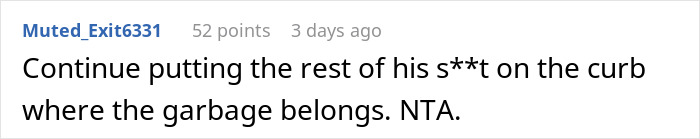 Comment text on a white background discussing someone&rsquo;s reaction to a cheating boyfriend situation.