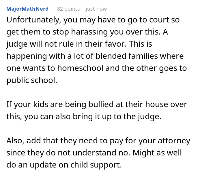 "This Was Not My Problem": Ex-Husband And His Wife Push For Homeschooling, Woman Stands Firm "This Was Not My Problem": Ex-Husband And His Wife Push For Homeschooling, Woman Stands Firm