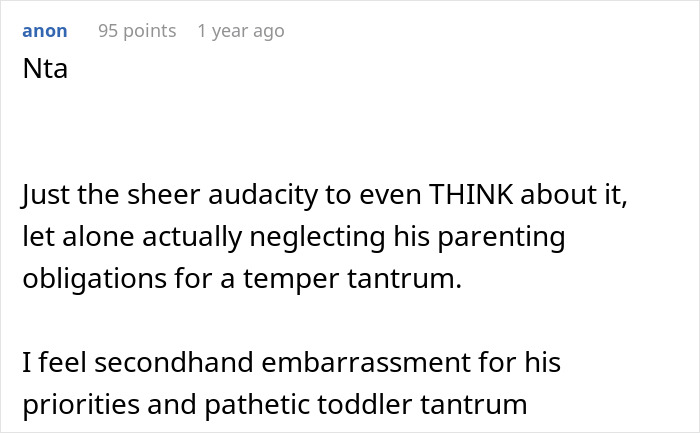 Comment discussing a married couple moving houses, highlighting the husband leaving everything for the wife to handle while traveling.