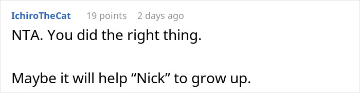 Screenshot of a Reddit comment where a user supports a man pulling a harmless prank on his girlfriend&rsquo;s sister who then panics and seeks revenge.