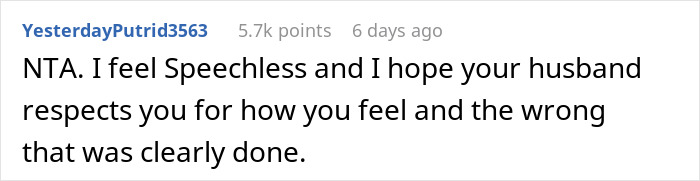 Comment discussing a woman criticized for cutting contact with in-laws who didn&rsquo;t visit their dying granddaughter.