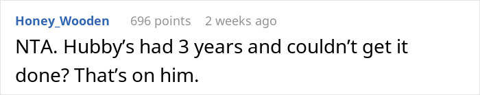 Comment discussing a man ignoring his partner's request to build a pool fence for kids' safety and her reaction shutting it down.