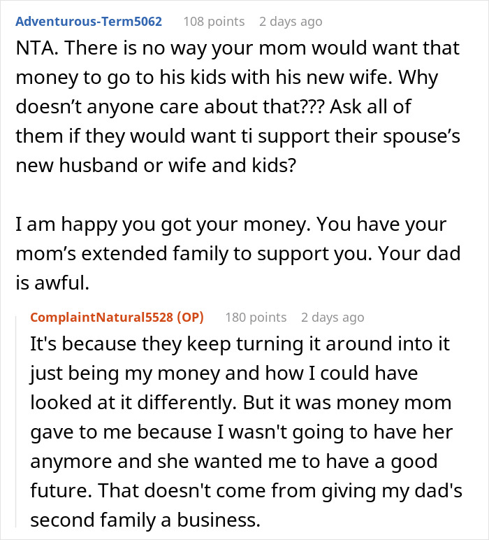 Court case over $100K stolen inheritance leaves woman feeling zero guilt and her dad broke in family dispute.