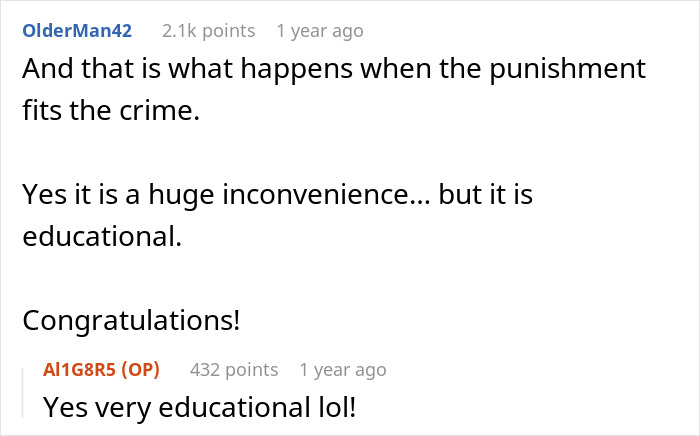 Reddit comments discussing the consequences of throwing eggs at a car and the effort of washing and waxing it afterward.