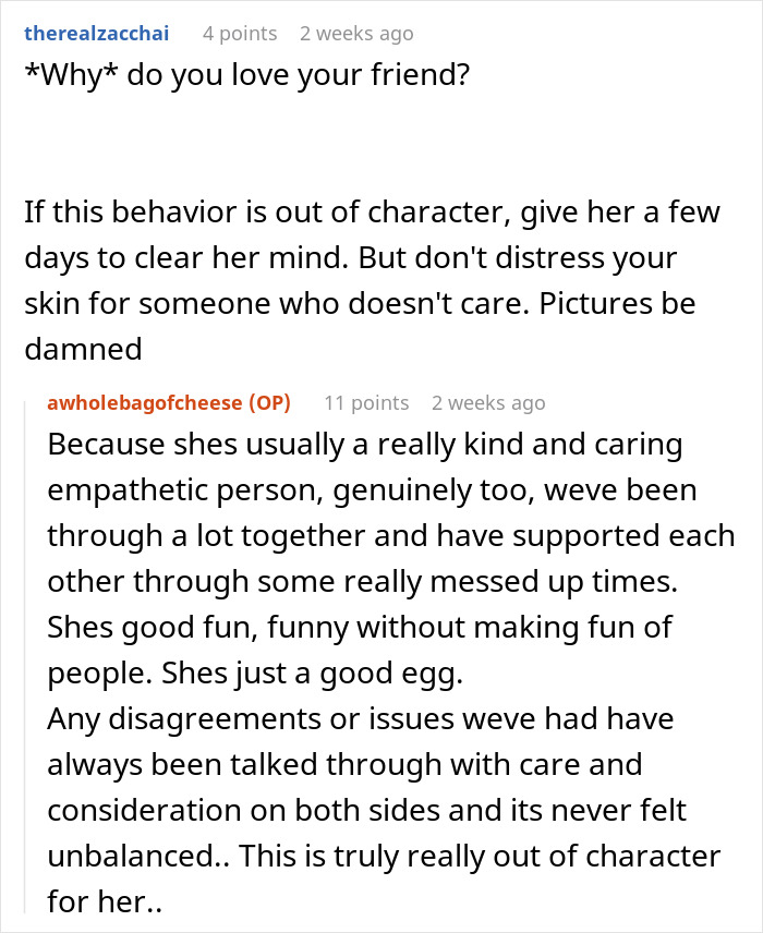 Text conversation discussing a bridesmaid refusing to hide psoriasis with body makeup before a wedding conflict.