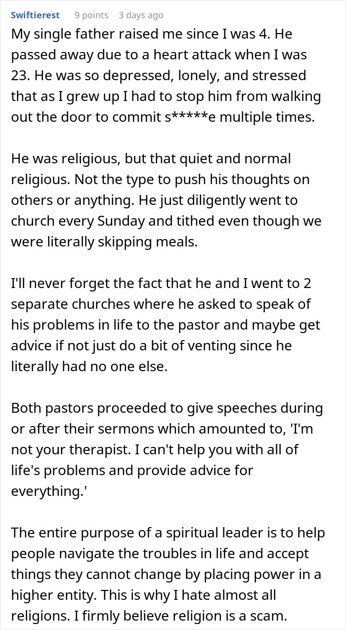 Text conversation about a Christian woman skeptical of therapy while her niece uses it for help and support.