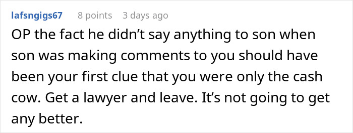 Comment on AITAH post about responding to husband’s request to pay for stepson’s surgery and relationship advice. Comment on AITAH post about responding to husband’s request to pay for stepson’s surgery and relationship advice.