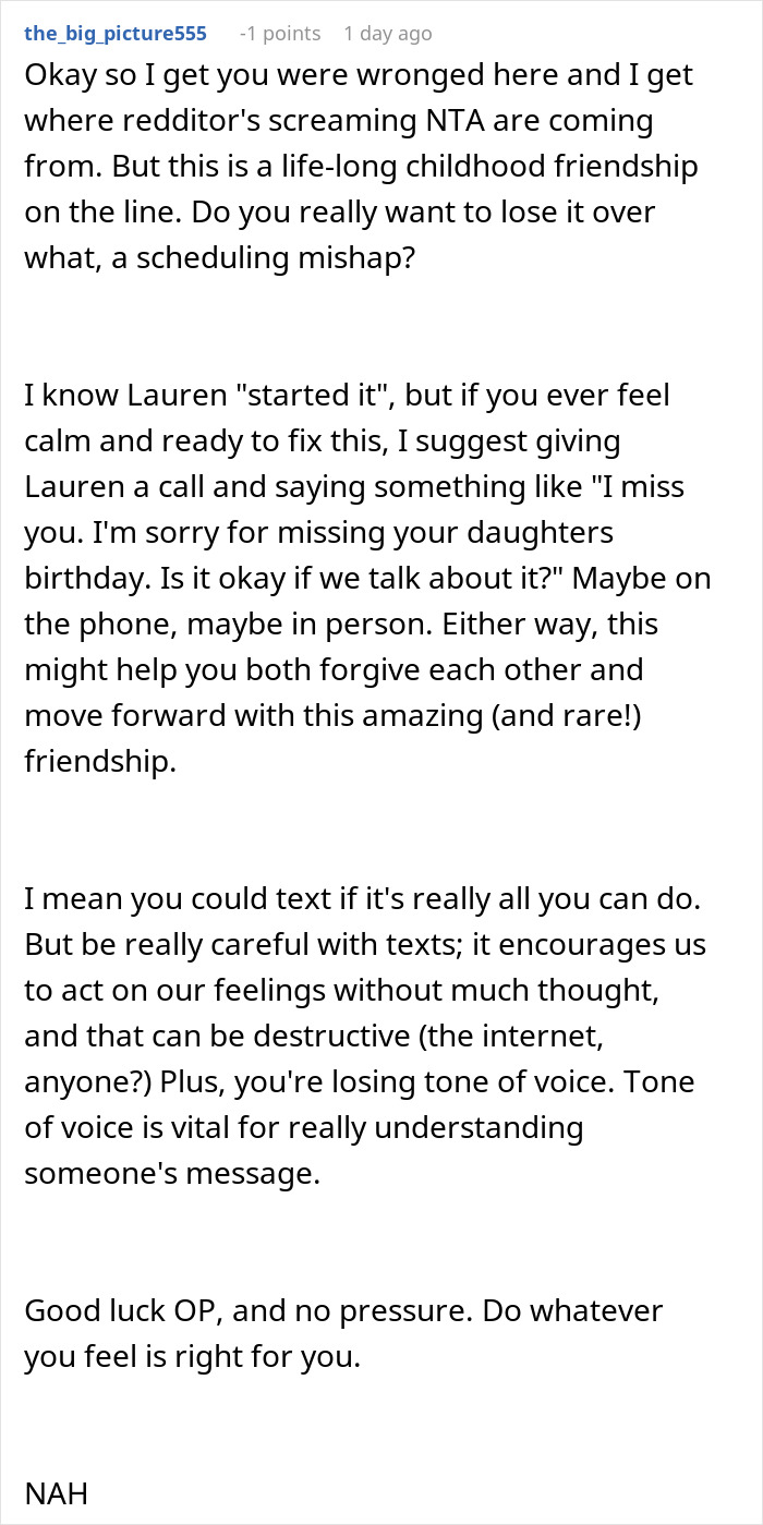 Reddit advice on handling friendship conflict when asked to cancel kid&rsquo;s party for friend&rsquo;s event.