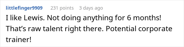 Screenshot of an online comment discussing influencer marketing coworker and their downfall in a casual tone.