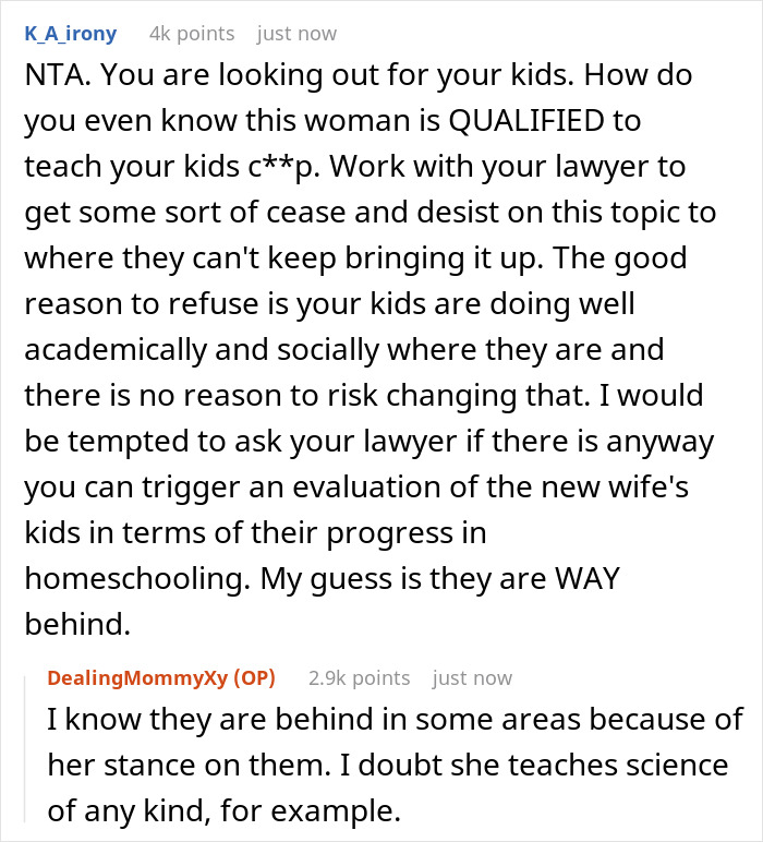 "This Was Not My Problem": Ex-Husband And His Wife Push For Homeschooling, Woman Stands Firm "This Was Not My Problem": Ex-Husband And His Wife Push For Homeschooling, Woman Stands Firm