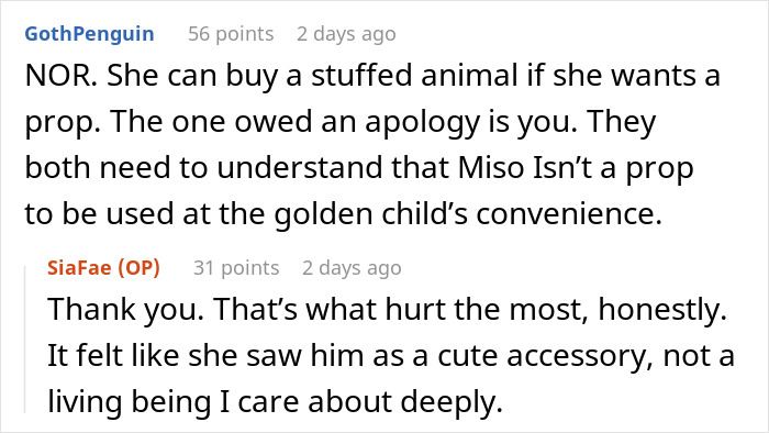 Reddit user explains refusing to lend dog for sister’s aesthetic maternity shoot, emphasizing the dog is not a prop. Reddit user explains refusing to lend dog for sister’s aesthetic maternity shoot, emphasizing the dog is not a prop.