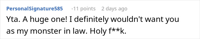 Screenshot of an online comment discussing a difficult relationship between daughter-in-law and mother-in-law.