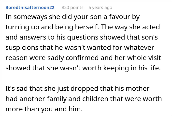 Screenshot of a Reddit comment discussing an absent grandma trying to reconnect after 25 years and facing rejection. Screenshot of a Reddit comment discussing an absent grandma trying to reconnect after 25 years and facing rejection.
