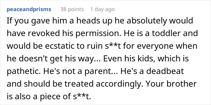 Comment about deadbeat ex whose passport got revoked, causing him to be stranded and treated accordingly at the airport.