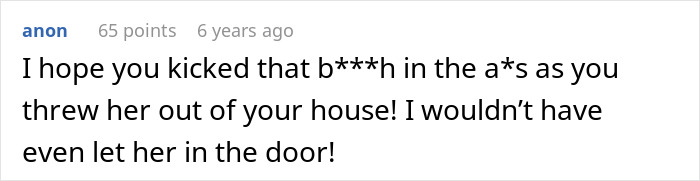 Comment expressing anger toward an absent grandma trying to reconnect after 25 years but rejected at the door. Comment expressing anger toward an absent grandma trying to reconnect after 25 years but rejected at the door.