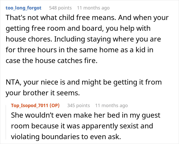 Comments discussing niece asking for $100 to watch 11-year-old son during man's emergency babysitting situation.