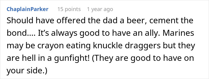 Comment text in a forum discussing bonding and respect, related to the theme of throw eggs at my car and cleaning.