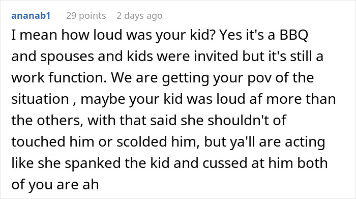 Woman Brings Son To Work BBQ, Coworker Snaps: "Had To Set Boundaries"