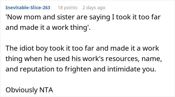 Screenshot of a Reddit comment discussing a harmless prank on girlfriend&rsquo;s sister that caused panic and led to revenge.