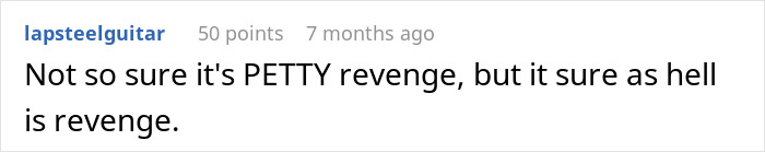 Screenshot of a Reddit comment discussing petty revenge after a man leaves escort cards in coworker’s bag in Vegas. Screenshot of a Reddit comment discussing petty revenge after a man leaves escort cards in coworker’s bag in Vegas.