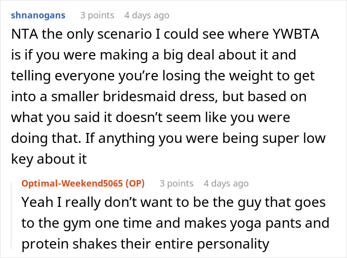 "I Was So Confused And Shocked": Woman Called Selfish By Bride Because She Lost Some Weight "I Was So Confused And Shocked": Woman Called Selfish By Bride Because She Lost Some Weight