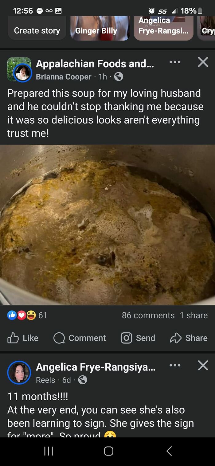 Unappetizing soup boiling in a pot, one of the gross foods that might make you lose your appetite for a week.