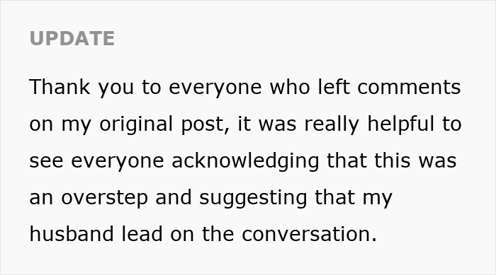 Text update thanking commenters for acknowledging the MIL landscaped garden without permission issue after vacation.